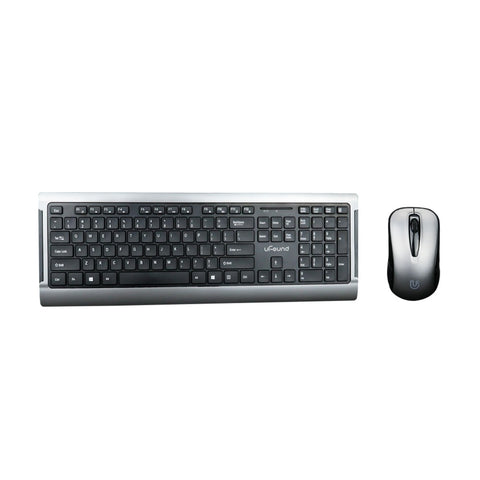 uFound R-756 Mouse and Keyboard Combo 106 keys 2.4G Transmission Keyboard + Wireless Mouse 1200DPI for Business Office Grey
