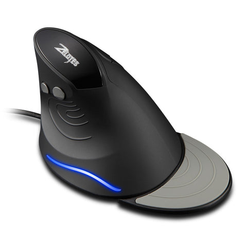 ZELOTES T-30 Wired Optical Mouse Vertical Mouse USB Wired Gaming Mouse 6 Keys Ergonomic Mice with 4 Adjustable DPI for PC Laptop