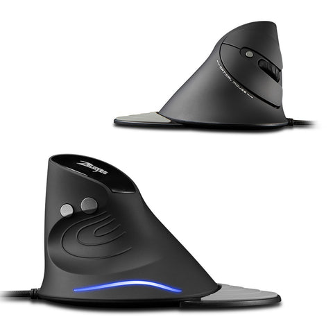 ZELOTES T-30 Wired Optical Mouse Vertical Mouse USB Wired Gaming Mouse 6 Keys Ergonomic Mice with 4 Adjustable DPI for PC Laptop
