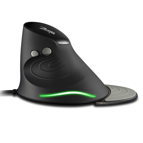 ZELOTES T-30 Wired Optical Mouse Vertical Mouse USB Wired Gaming Mouse 6 Keys Ergonomic Mice with 4 Adjustable DPI for PC Laptop