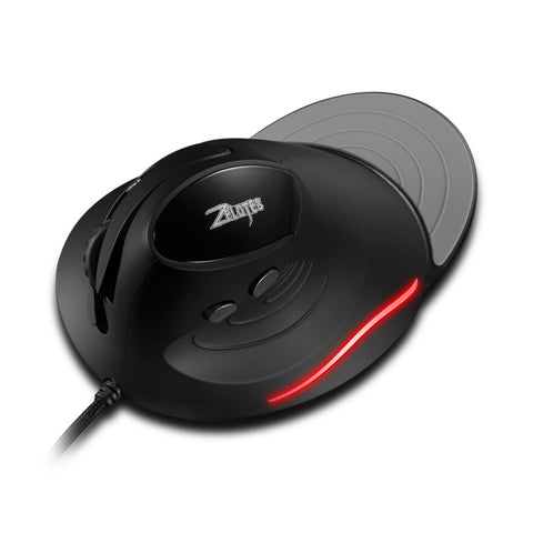 ZELOTES T-30 Wired Optical Mouse Vertical Mouse USB Wired Gaming Mouse 6 Keys Ergonomic Mice with 4 Adjustable DPI for PC Laptop