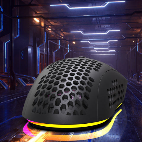 HXSJ T90 Three Mode Wireless Mouse BT 3.0 + 5.0 + 2.4G Wireless Charging Mouse RGB Lighting with Adjustable DPI Black