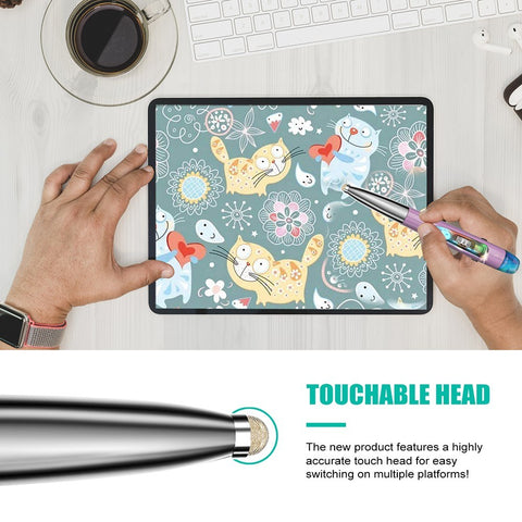 Three Mode 2.4G+BT3.0+5.0 Wireless Optical Pen Mouse 800/1200/1600DPI Rechargeable Pocket Pen Mouse for PC Laptop Computer Red