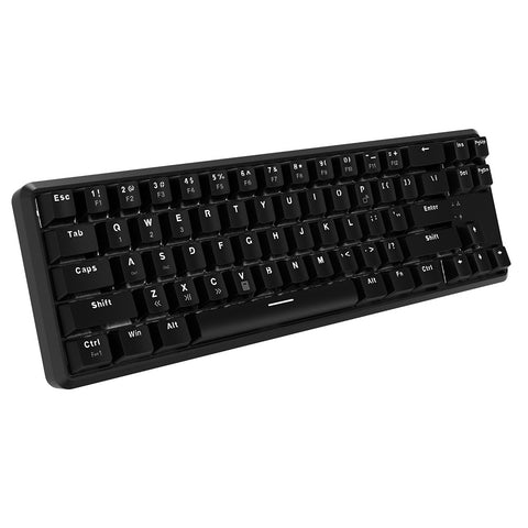 Ajazz K680T Wired&BT Dual-mode Mechanical Keyboard 68 Keys Compact White Backlight Mechanical Keyboard Black with Blue Switches