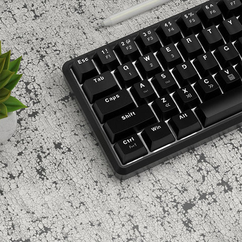 Ajazz K680T Wired&BT Dual-mode Mechanical Keyboard 68 Keys Compact White Backlight Mechanical Keyboard Black with Blue Switches