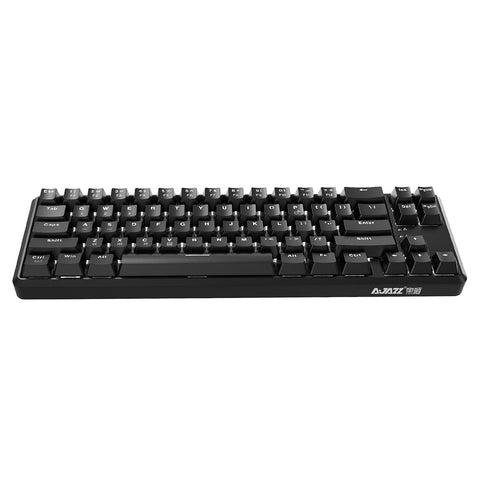 Ajazz K680T Wired&BT Dual-mode Mechanical Keyboard 68 Keys Compact White Backlight Mechanical Keyboard Black with Blue Switches
