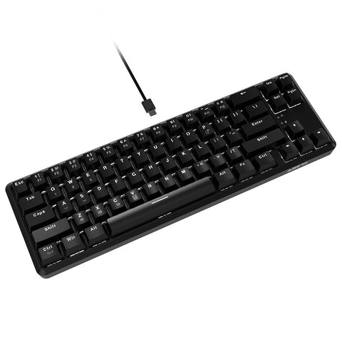 Ajazz K680T Wired&BT Dual-mode Mechanical Keyboard 68 Keys Compact White Backlight Mechanical Keyboard Black with Blue Switches