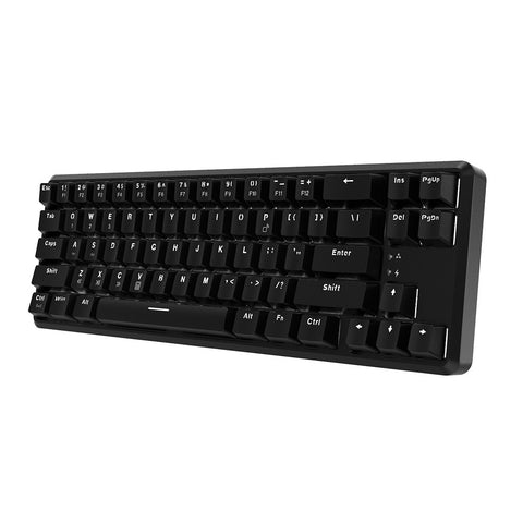 Ajazz K680T Wired&BT Dual-mode Mechanical Keyboard 68 Keys Compact White Backlight Mechanical Keyboard Black with Blue Switches