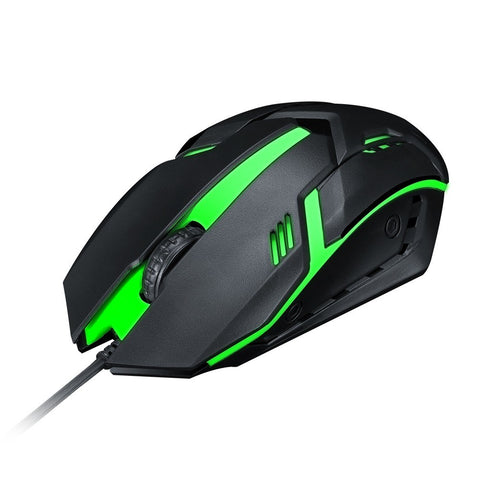 T-WOLF V1 Wired Gaming Mouse 3 Button 7 Colorful Backlight 1200 DPI Office Mouse Built-in Weights for Laptop/PC