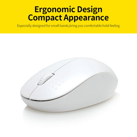 T-WOLF Q4 2.4G Wireless Optical Office Mini Mouse 3 Button 1000 DPI Ergonomic Gaming Mouse for PC/Laptop Black