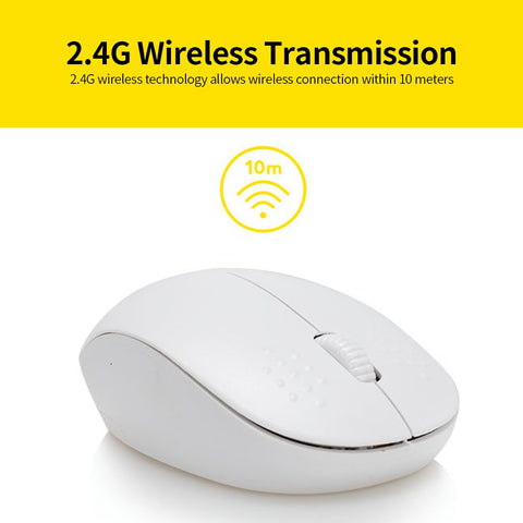 T-WOLF Q4 2.4G Wireless Optical Office Mini Mouse 3 Button 1000 DPI Ergonomic Gaming Mouse for PC/Laptop Black