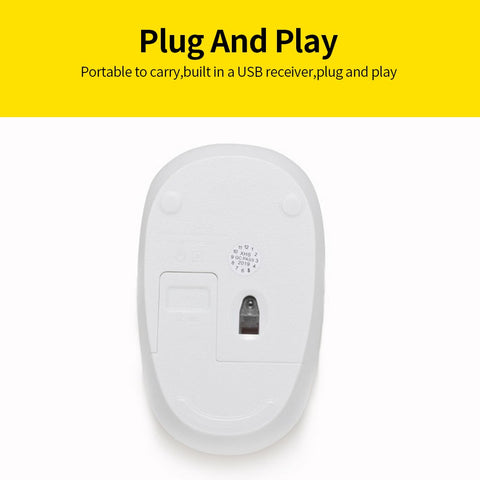 T-WOLF Q4 2.4G Wireless Optical Office Mini Mouse 3 Button 1000 DPI Ergonomic Gaming Mouse for PC/Laptop Black
