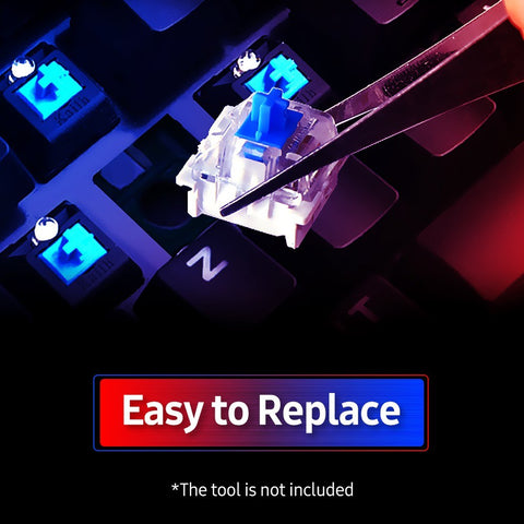 General Mechanical Keyboard Shaft Switch Replaceable Mechanical Keyboard Switch OUTMU Mechanical Blue Switch 68PCS