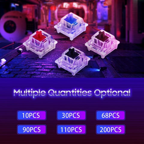 General Mechanical Keyboard Shaft Switch Replaceable Mechanical Keyboard Switch OUTMU Mechanical Blue Switch 68PCS