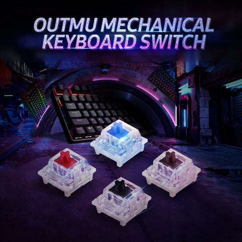 General Mechanical Keyboard Shaft Switch Replaceable Mechanical Keyboard Switch OUTMU Mechanical Blue Switch 68PCS