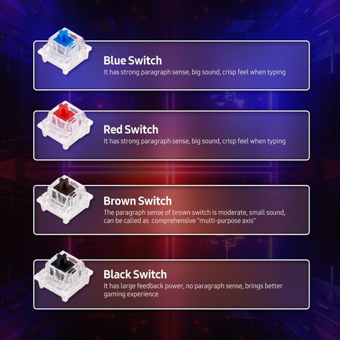 General Mechanical Keyboard Shaft Switch Replaceable Mechanical Keyboard Switch OUTMU Mechanical Blue Switch 68PCS
