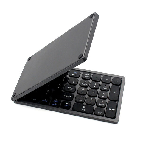 Foldable BT Wireless Keyboard Portable Keyboard Pocket-size Keyboard Support Android Windows IOS Smartphone and Tablet Grey