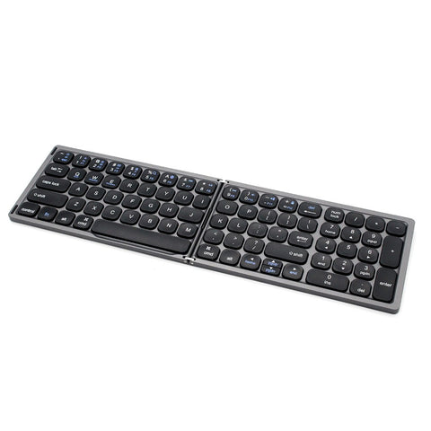 Foldable BT Wireless Keyboard Portable Keyboard Pocket-size Keyboard Support Android Windows IOS Smartphone and Tablet Grey