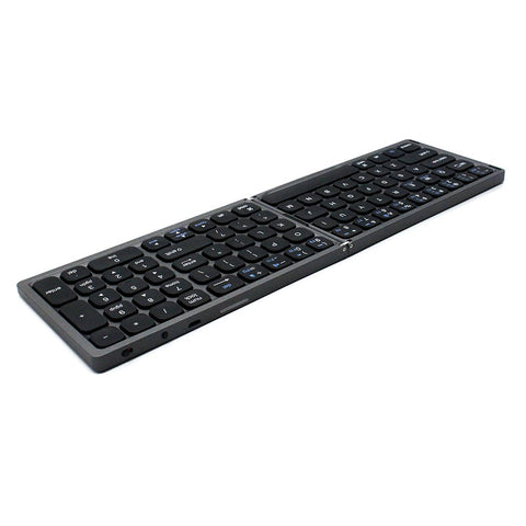 Foldable BT Wireless Keyboard Portable Keyboard Pocket-size Keyboard Support Android Windows IOS Smartphone and Tablet Grey