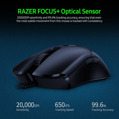 Razer Viper 8KHz Wired Gaming Mouse Lightweight Ergonomic Mouse with 8000Hz Polling Rate 20000DPI FOCUS+ Optical Sensor
