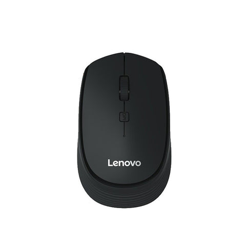 Lenovo M202 2.4GHz Wireless Mouse Office Mouse 4 Keys Mute Mice Ergonomic Design with 3 Adjustable DPI for PC Laptop Black