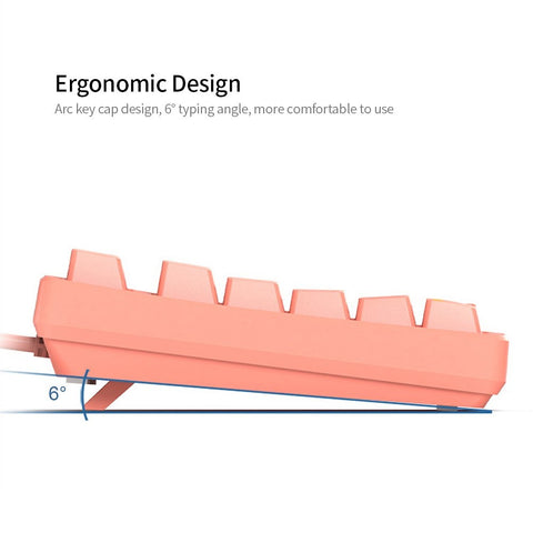 DaiDai STK130 USB Wired Mechanical Keyboard Mixed Light Keyboard 87 Keys Gaming Office Keyboard Ergonomic Design Black (Blue Switch)