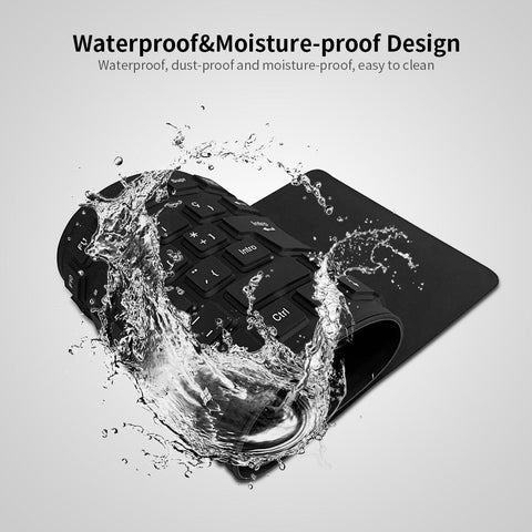 105 Keys Spanish USB Wired Silicone Keyboard Foldable Soft Silicone Waterproof Dustproof Keyboard for Desktop Computer Laptop