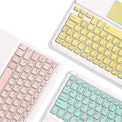 Detachable BT Keyboard Case with Touchpad Charging Pen Slot Compatible with iPad Pro11 2018/2020/ iPad air4 2020 Pink