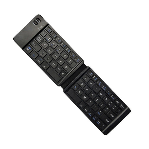 Folding Pocket-size BT Keyboard Scissor Switch Keyboard Compatible with iOS/Android/Windows Laptops Tablets Cellphones Black