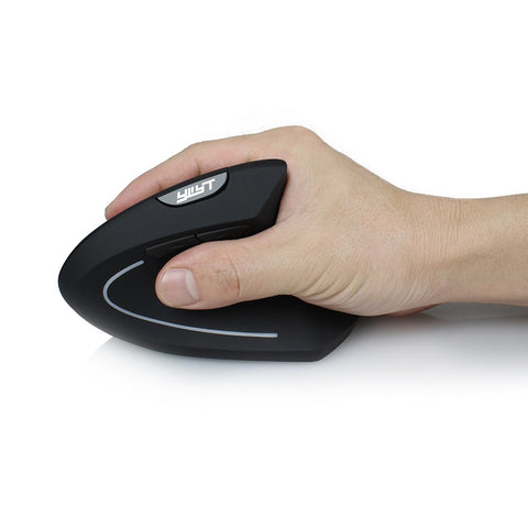 YWYT 2.4G Wireless Vertical Mouse Ergonomic Vertical Mouse Upright Mouse Optical Mouse 3 Adjustable DPI Levels/ Plug&Play Black