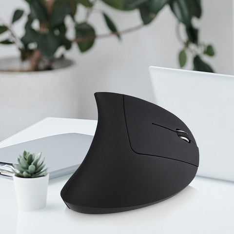 YWYT 2.4G Wireless Vertical Mouse Ergonomic Vertical Mouse Upright Mouse Optical Mouse 3 Adjustable DPI Levels/ Plug&Play Black