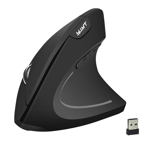 YWYT 2.4G Wireless Rechargeable Vertical Mouse Ergonomic Upright Mouse Optical Mouse 3 Adjustable DPI Levels/ Plug&Play Black