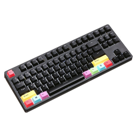 RGB Backlit Mechanical Keyboard N-key Rollover/ Blue Switch/ Macro Recording Keys/ Detachable Frame/ 10 PBT Keycaps Black