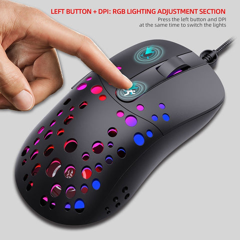 HXSJ Wired Keyboard and Mouse Combo V400 35 Keys Single-hand Gaming Keyboard+A904 RGB Gaming Mouse Set for PC Laptop