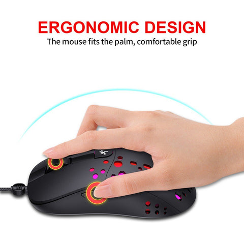 HXSJ Wired Keyboard and Mouse Combo V400 35 Keys Single-hand Gaming Keyboard+A904 RGB Gaming Mouse Set for PC Laptop