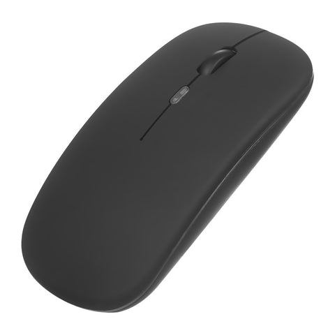 2.4G BT 5.0 Wireless Ergonomic Slim Mouse Less Noise 3 Adjustable DPI Levels Rechargeable Mouse for Laptop, Computer, Black