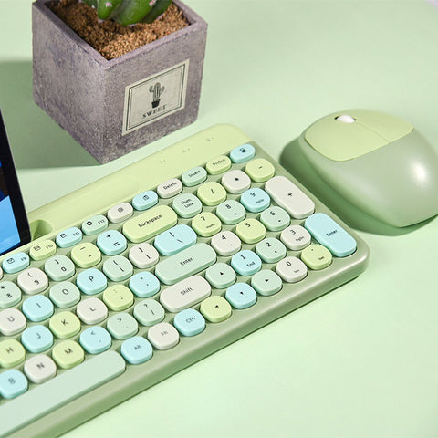 Mofii 2.4G Wireless Keyboard Mouse Combo keyboard and mouse sharing One receiver USB Interface 110 Key Slot Design