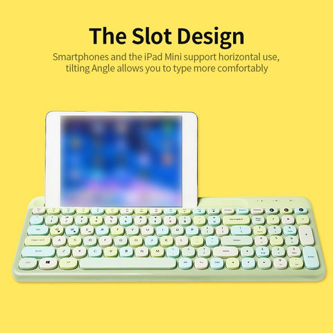 Mofii Wireless BT Keyboard Multi-device Switching Integrated Slot Multimedia Shortcut Keys Intelligent Power Saving