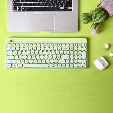 Mofii Wireless BT Keyboard Multi-device Switching Integrated Slot Multimedia Shortcut Keys Intelligent Power Saving