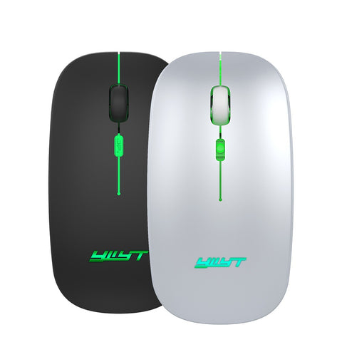 YWYT 2.4G Wireless Mouse Slim Rechargeable Mouse Quiet Operation 3 Adjustable DPI Levels Breathing Light, Black