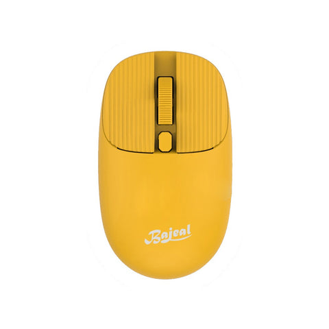 Wireless Mouse with 2.4G Receiver for Laptop Ergonomic Computer Mouse Auto Sleep Mode Plug N Play 3 Adjustable DPI Levels, Yellow