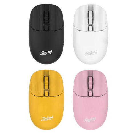 Wireless Mouse with 2.4G Receiver for Laptop Ergonomic Computer Mouse Auto Sleep Mode Plug N Play 3 Adjustable DPI Levels, Yellow