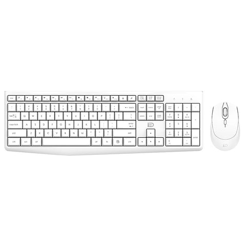 FUDE EK785 2.4G Wireless Keyboard Mouse Combo Portable Keyboard and Mouse Set Plug&Play Wide Compatibility for Office Game