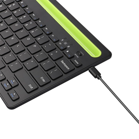 BT 3.0 Keyboard Wireless Rechargeable 78-key Keyboard with Phone Tablet Slot Scissor Switch Auto Sleep Mode