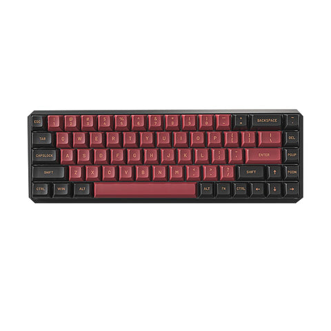 Darmoshark K5 Wired+2.4G Wireless Dual-mode Mechanical Keyboard 68 Keys RGB Keyboard with Gateron GPro Red Switches Red+Black
