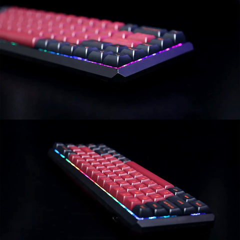 Darmoshark K5 Wired+2.4G Wireless Dual-mode Mechanical Keyboard 68 Keys RGB Keyboard with Gateron GPro Red Switches Red+Black