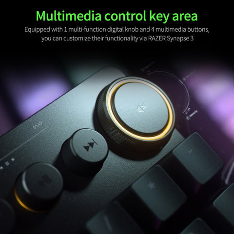 Razer Huntsman V2 104 Keys Wired Mechanical Keyboard with PBT Keycaps Sound Dampening Foam(Linear Optical Switches)