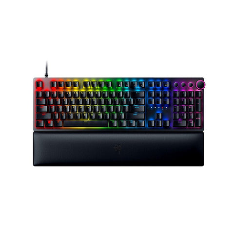 Razer Huntsman V2 104 Keys Wired Mechanical Keyboard with PBT Keycaps Sound Dampening Foam(Linear Optical Switches)