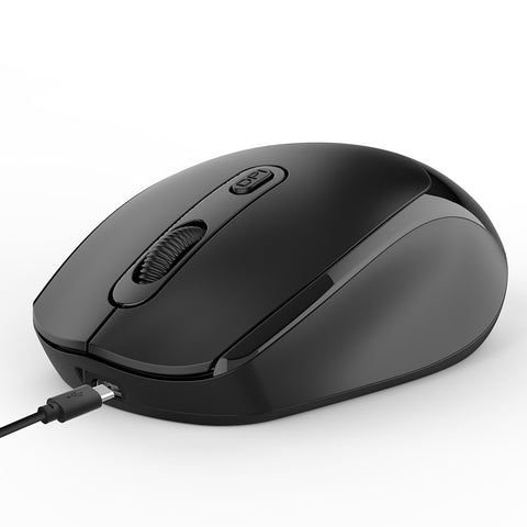 M107 2.4G Wireless Mouse Ergonomic Office Mouse with 3-gear Adjustable DPI Built-in 500mAh Rechargeable Lithium Battery