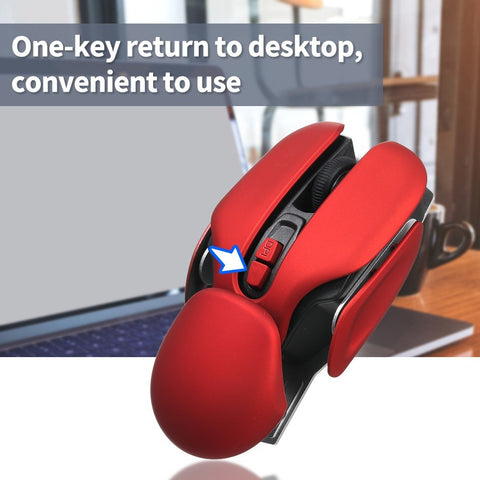 2.4G Wireless Mouse Ergonomic Office Mouse 10m Transmission Distance 3-level Adjustable DPI Plug and Play for PC Laptop Black